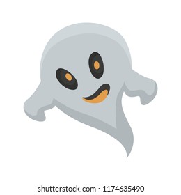 Ghost color vector icon. Flat design