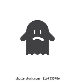 Ghost costume vector icon. filled flat sign for mobile concept and web design. Halloween costume simple solid icon. Symbol, logo illustration. Pixel perfect vector graphics