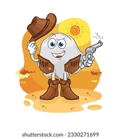 the ghost cowboy with gun character vector
