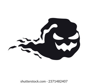 ghost creature face isolated illustration