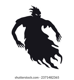 ghost creature floating isolated illustration