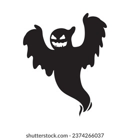 ghost creature silhouette design vector isolated