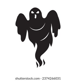 ghost creature silhouette illustration vector isolated