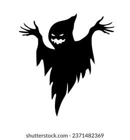 ghost creature silhouette isolated illustration