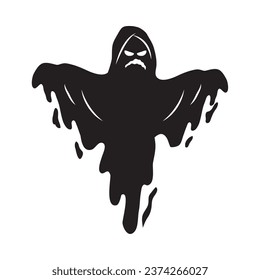 ghost creature silhouette vector isolated