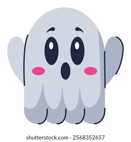 ghost creatures emoji isolated vector