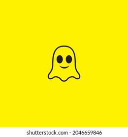 GHOST CUTE CREATIVE SYMBOLS ILLUSTRATION DESIGN VECTOR
