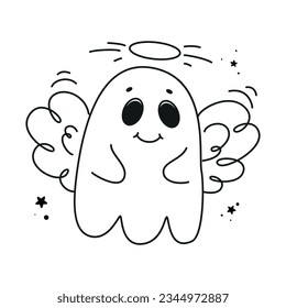 fantasma, fantasma lindo, fantasma de garabato, fantasma de halloween