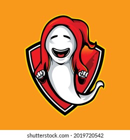 Ghost Cute Mascot Logo Esport 