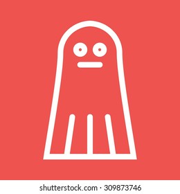 Ghost, Dark, Fear Icon Vector Image.Can Also Be Used For Halloween, Celebration, Observances And Holidays. Suitable For Mobile Apps, Web Apps And Print Media.