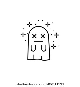 Ghost death icon. Element of spirit icon