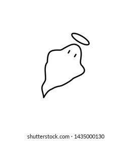 ghost, death outline icon. detailed set of death illustrations icons. can be used for web, logo, mobile app, UI, UX