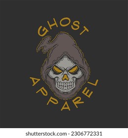 ghost design vector vintage for t shirt and apparel. ghost  simple street style vintage design fashion
