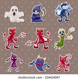 ghost and devil stickers