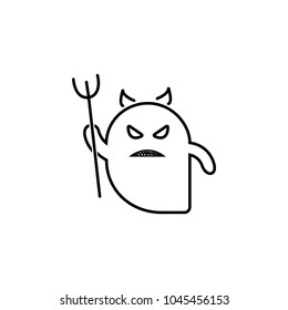 ghost devils icon. Element of ghost elements illustration. Thin line  illustration for website design and development, app development. Premium icon on white background