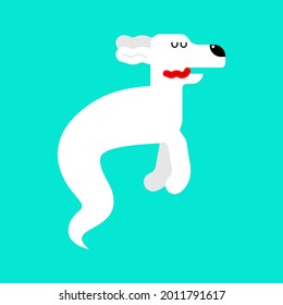 Ghost dog isolated. Pet phantom vector illustration