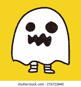ghost doodle drawing