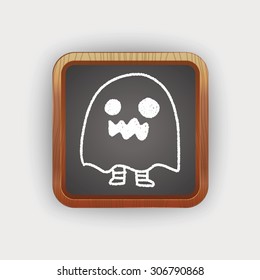 ghost doodle drawing