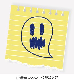 ghost doodle drawing