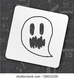 ghost doodle drawing