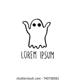 ghost doodle icon