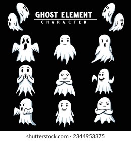 Ghost element expression vector illustration for your company or brand