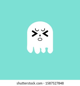 Ghost emojis with laugh happily faces 