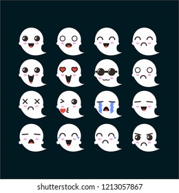 Ghost emoticon set