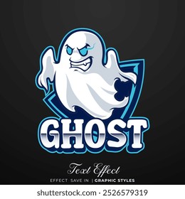 fantasma E-sport mascota diseño de logotipo