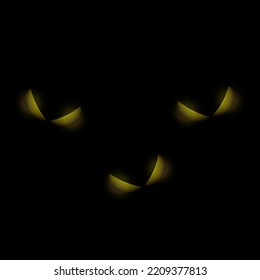 ghost eye illustration in the middle of the night that shines and is scary