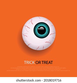 Ghost eyes scary halloween greeting card  for designing posters, brochures, banners, invitation cards. vector illustration