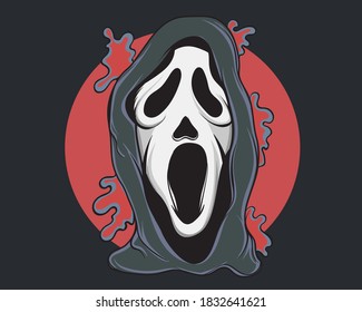 ghost face in hallowen spooktober 2020