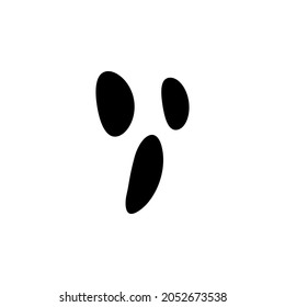 Ghost face icon vector set. Halloween illustration sign collection. Scary Face symbol or logo.
