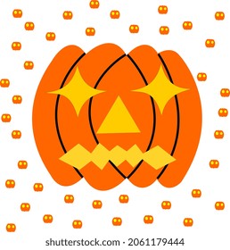 Ghost face pumpkins for Halloween