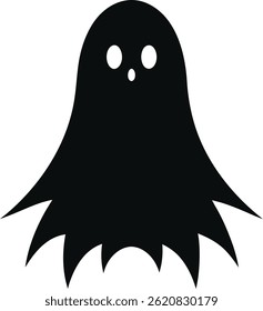 ghost face silhouette with white background