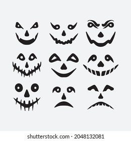 Ghost faces illustration. Creative design.