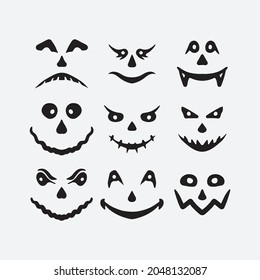 Ghost faces illustration. Creative design.