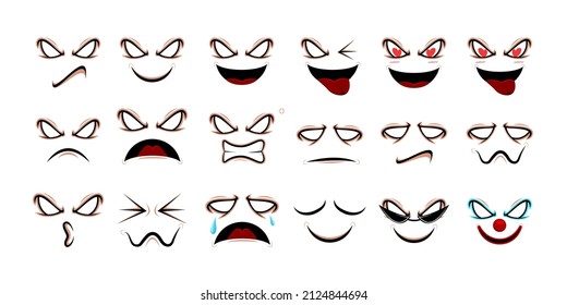 Ghost faces show various emotions for graphics designer create artworks in various events. Vector cartoon illustration design