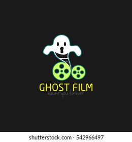 Ghost Film Logo Design Template. Creative logo design for movie and television industry