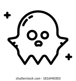 Ghost Flat Icon Isolated On White Background