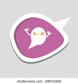 Ghost flat icon, vector