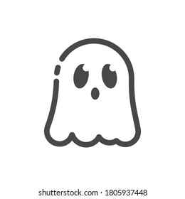 ghost flat outline halloween icon
