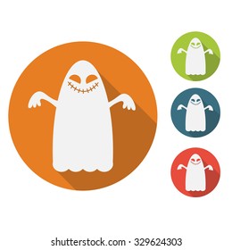 Ghost flat, vector icons , decorations for Halloween