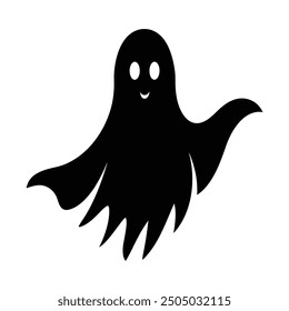 ghost floating in the air vector illustration design