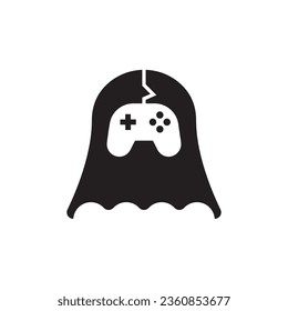 ghost game logo design icon illustration.