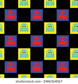 Ghost Game Seamless Vector Pattern Design
