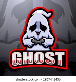 Ghost gaming mascot esport logo design