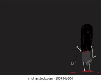 Ghost girl dark background