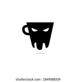 ghost glass logo or Gosht Cup for Cafe, Restourant, or a drink seller