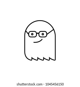 ghost in glasses icon. Element of ghost elements illustration. Thin line  illustration for website design and development, app development. Premium icon on white background